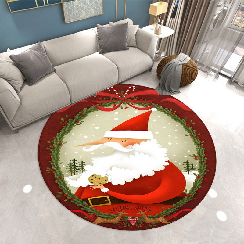 Pink Modern Indoor Rug Polyester Trojan Area Rug Washable Rug for Home Decor