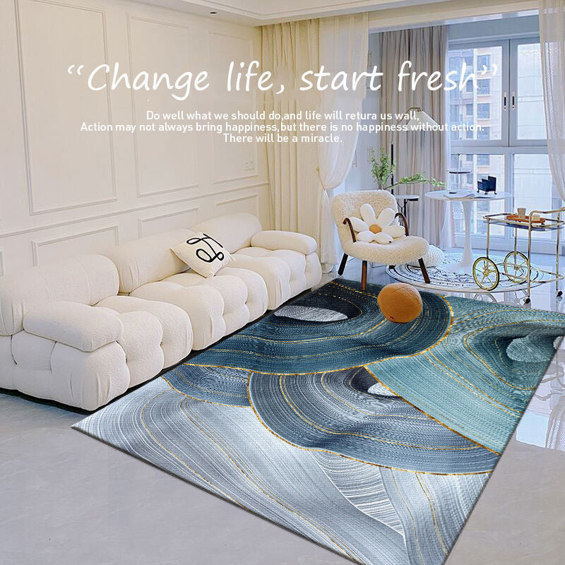 Modern Abstract Art Rug Polyester Carpet Polyester Pet Friendly Indoor Carpet for Living Room