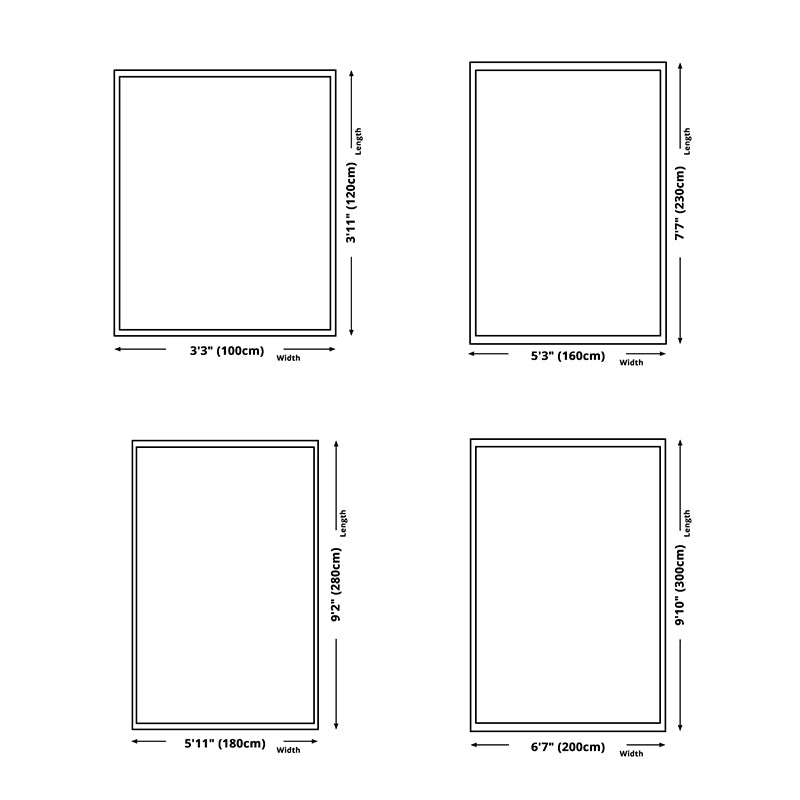 Blue Graphic Carpet Polyester Nordic Carpet Non-Slip Backing Carpet for Home Decoration