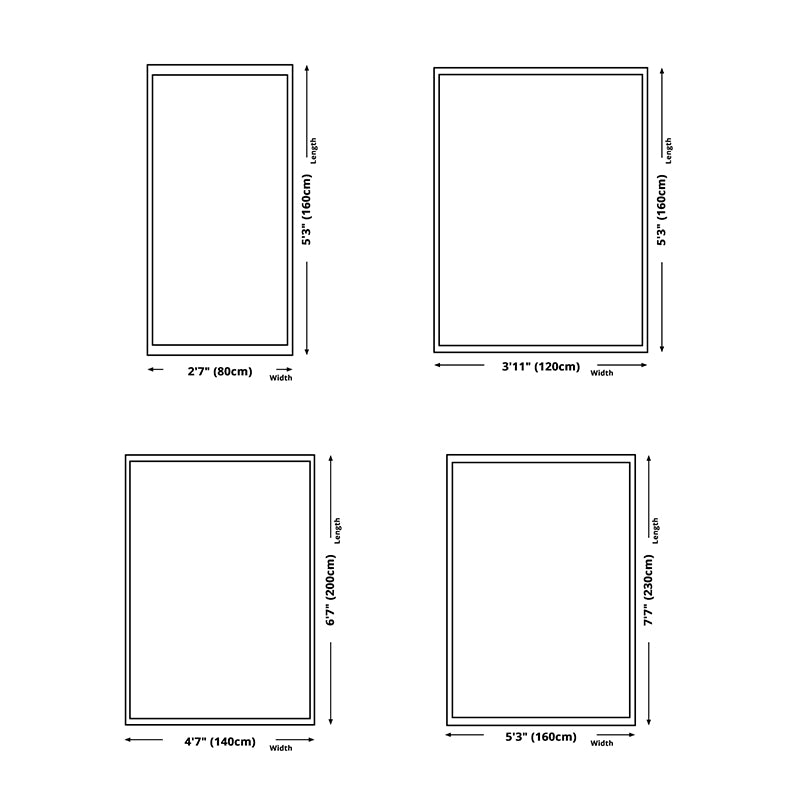 Funky Geometric Carpet Washable Rug Living Room Polyster Carpet with Non-Slip Backing