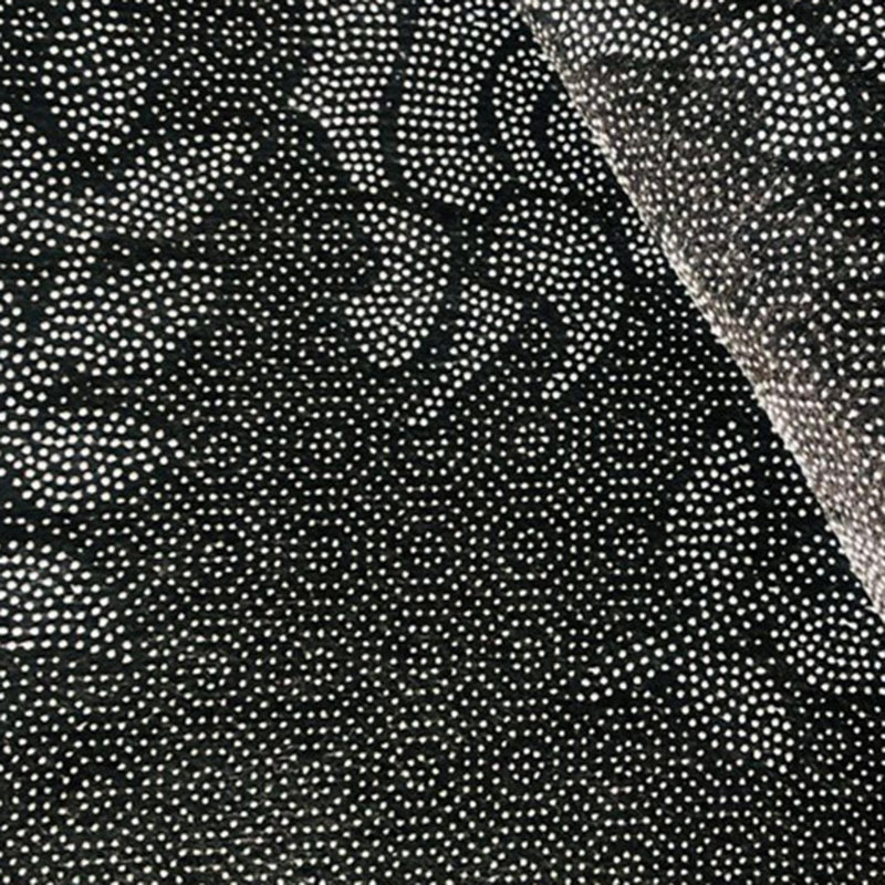 Black Modern Carpet Polyester Hexagonal Carpet Non-Slip Backing Carpet for Home Decor