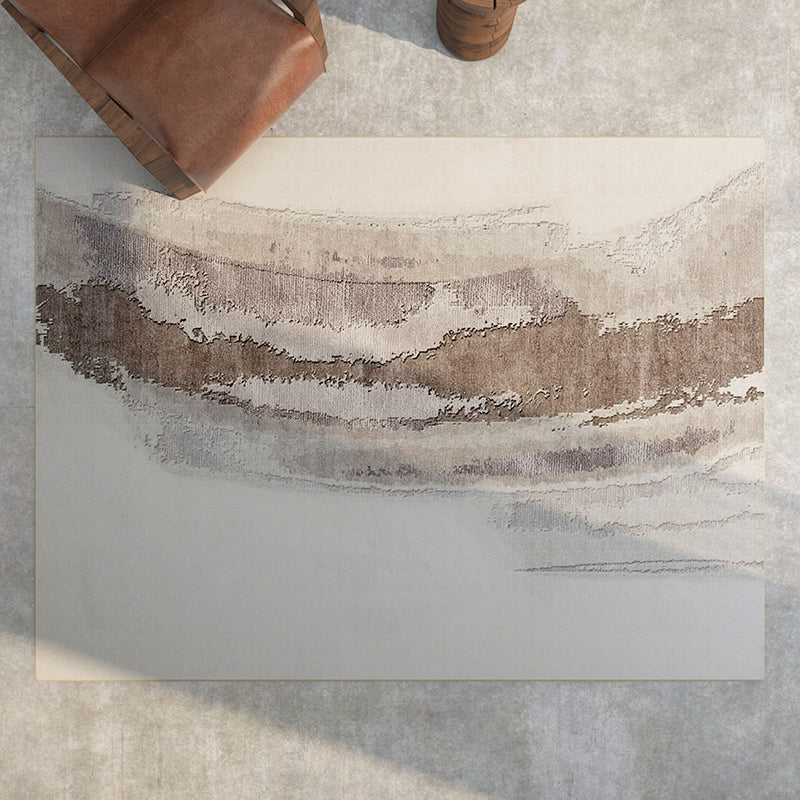 Simplicity Khaki Tone Indoor Rug Modern Carpet Polyester Stain Resistant Area Rug for Living Room