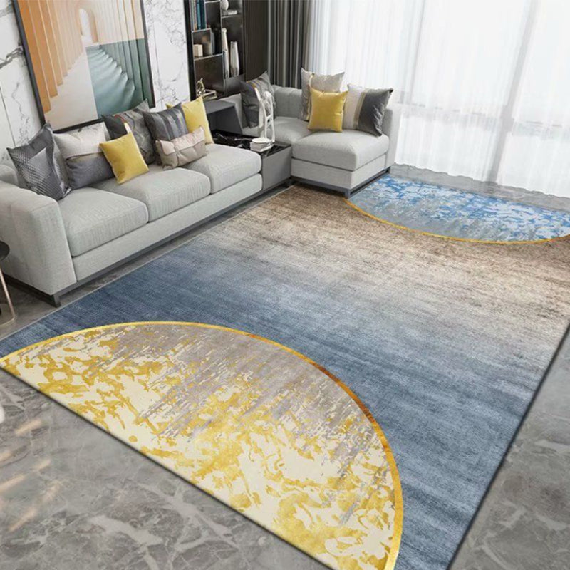 Dark Grey Carpet Poyester Graphic Carpet Washable Carpet for Home Decoration