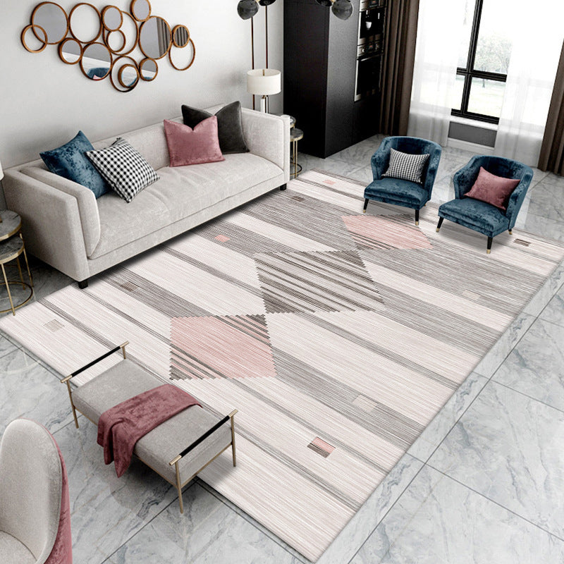 Simplicity Home Decoration Rug Graphic Print Carpet Polyester Non-Slip Backing Indoor Carpet
