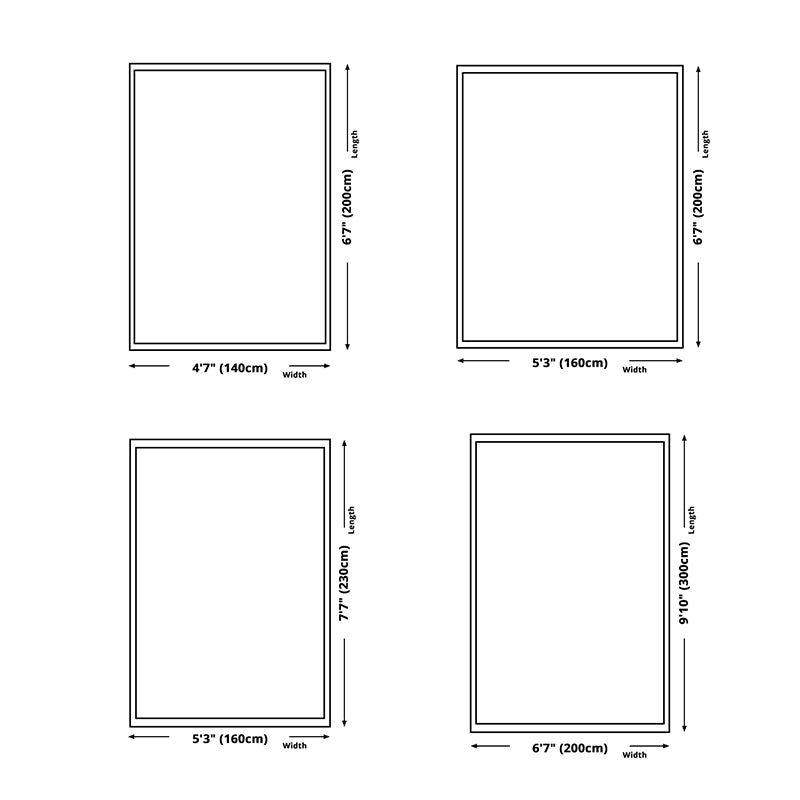 Simplicity Home Decoration Rug Graphic Print Carpet Polyester Non-Slip Backing Indoor Carpet