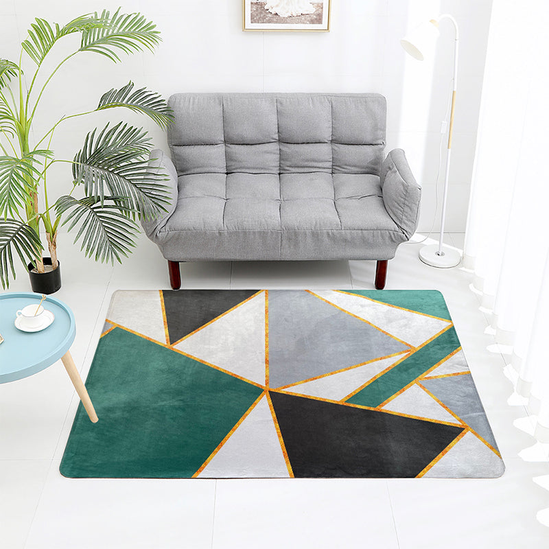 Orange Modern Carpet Polyester Graphic Carpet Stain Resistant Carpet for Home Decor