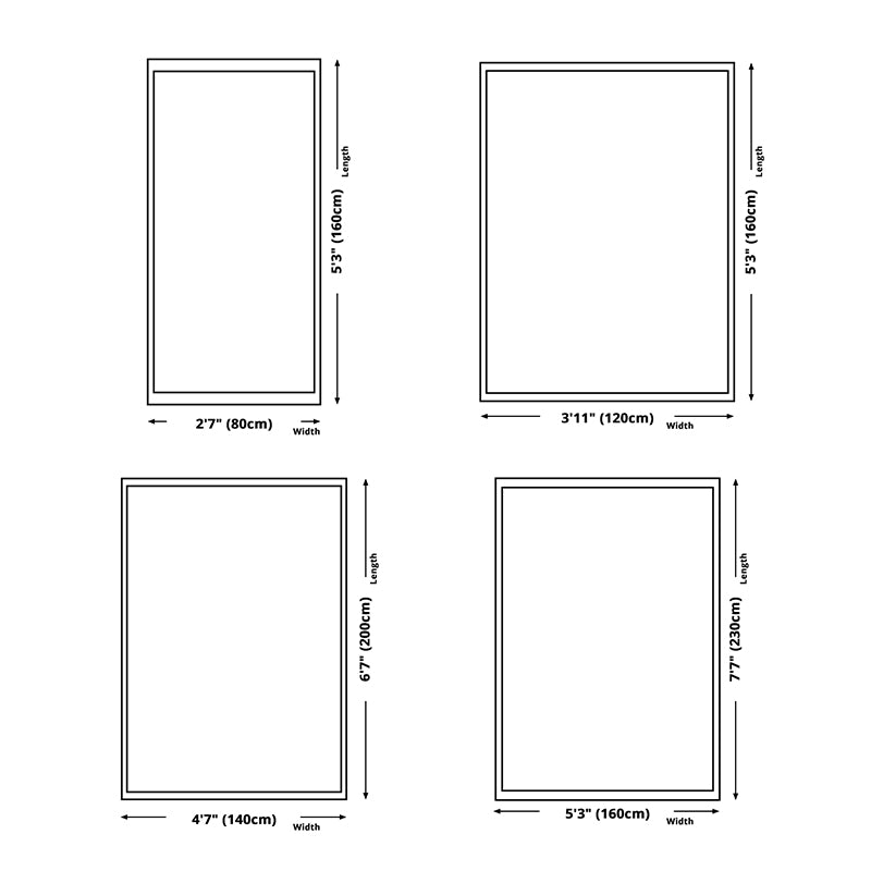 Dark Navy Modern Rug Polyester Graphic Rug Non-Slip Backing Rug for Home Decor