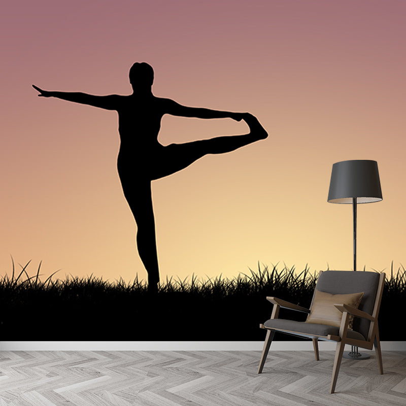 Graceful Dance Wall Covering for Dancing Room Waterproofing, Custom Size Available