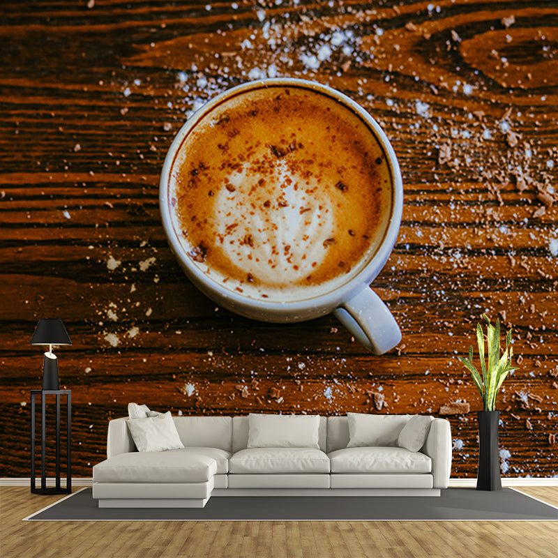 Coffee Mural Decal Contemporary Washable Coffe Shop Wall Decor, Custom-Made