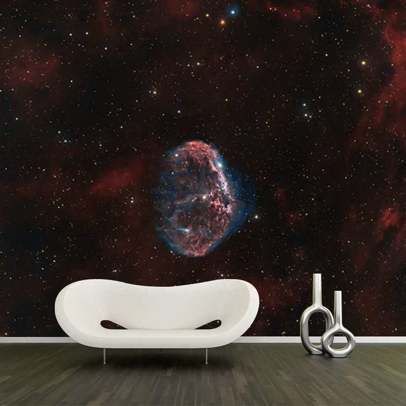 Mysterious Outer Space Mural for House Interior Sleeping Room, Mildew Resistant