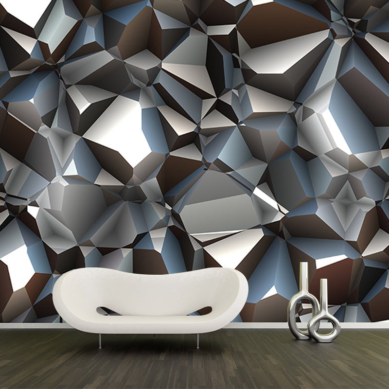 Simple Geometry Mural Wallpaper for Living Room Decor, Custom Size Available