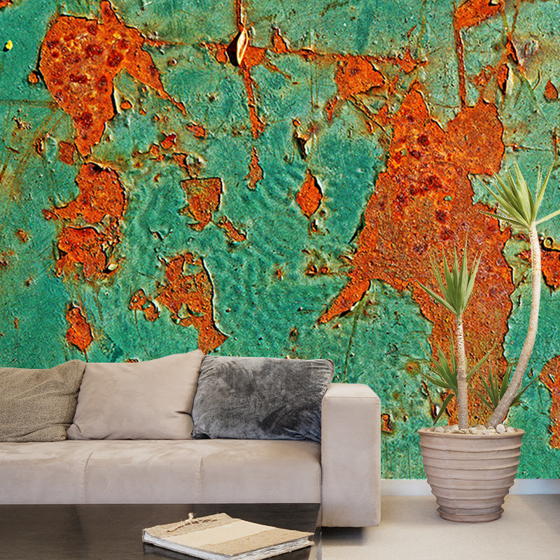 Rusty Metal Mural Wallpaper for Living Room Decor, Custom Size Available