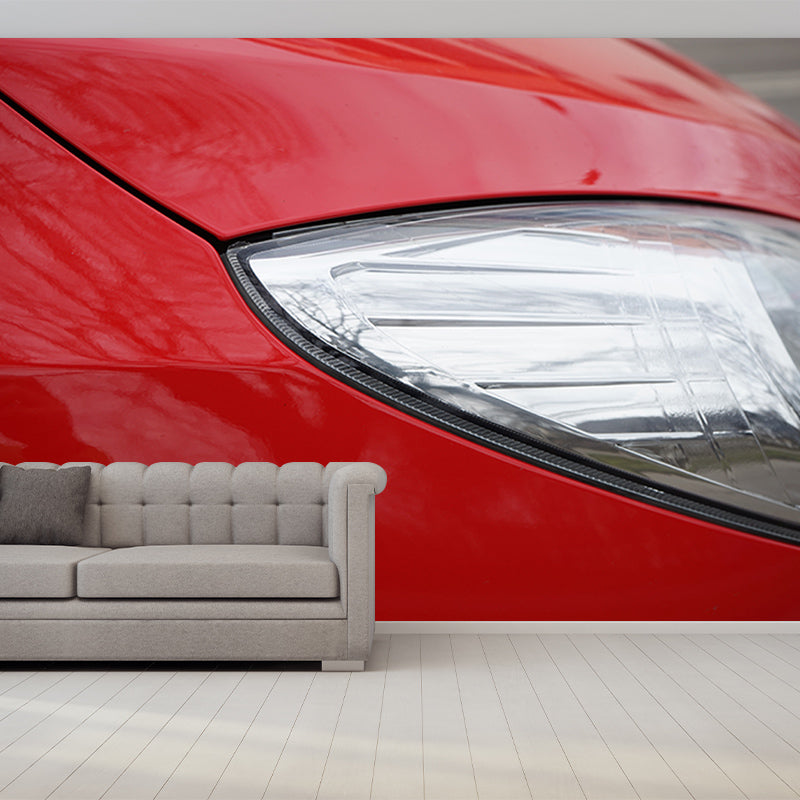 Car Transportation Mural Wallpaper Moisture Resistant Contemporary Bedroom Wall Decor