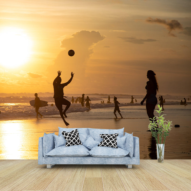 Coastal Mural Wall Covering for Bathroom Decorative Environmental Wallpaper