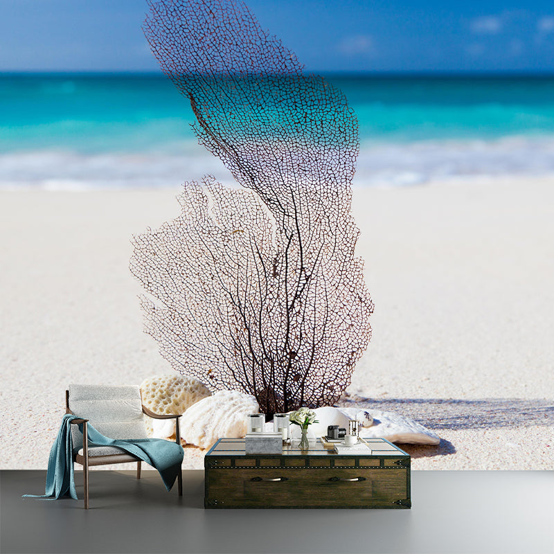 Coastal Mural Wall Covering for Bathroom Decorative Eco-friendly Wallpaper