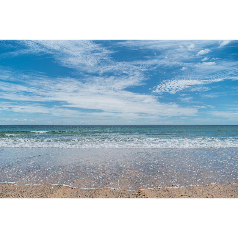 Photography Coastal Mural Wallpaper Mildew Resistant for Living Room Decor