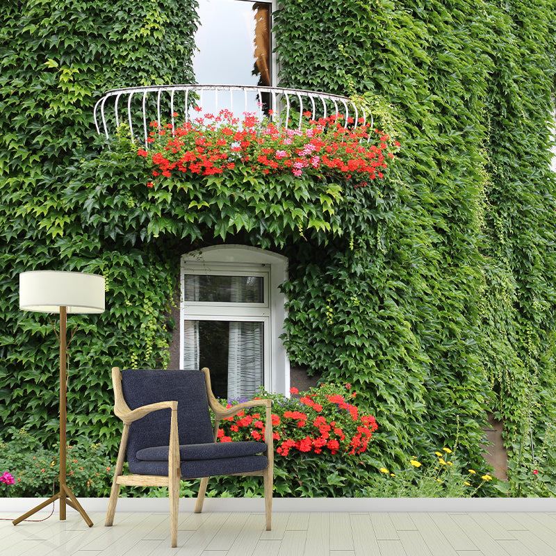 Customized Ivy Wall Mural Eco-friendly Stain Resistant for Living Room Decor
