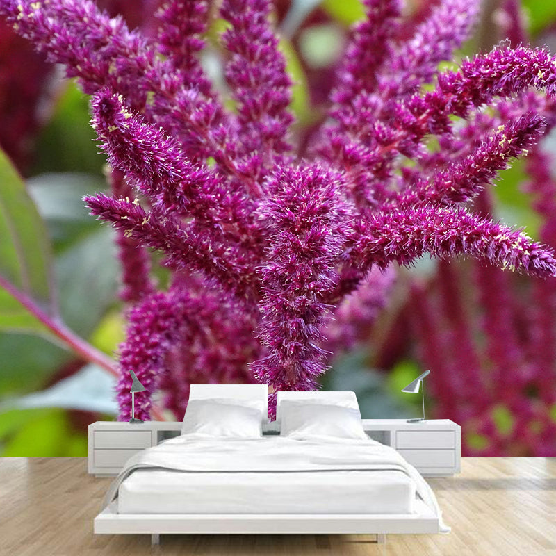 Foxtail Plant Mural Wallpaper Eco-friendly Moisture Resistant for Bedroom Decor