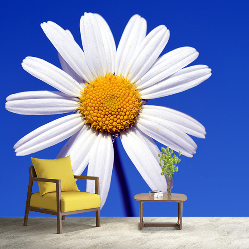 Marguerite Flower Wall Mural for Sleeping Room Decoration, Custom Size Available