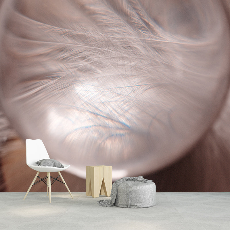 Mural Wallpaper with Feather Pattern Wall Covering for Living Room Bedroom