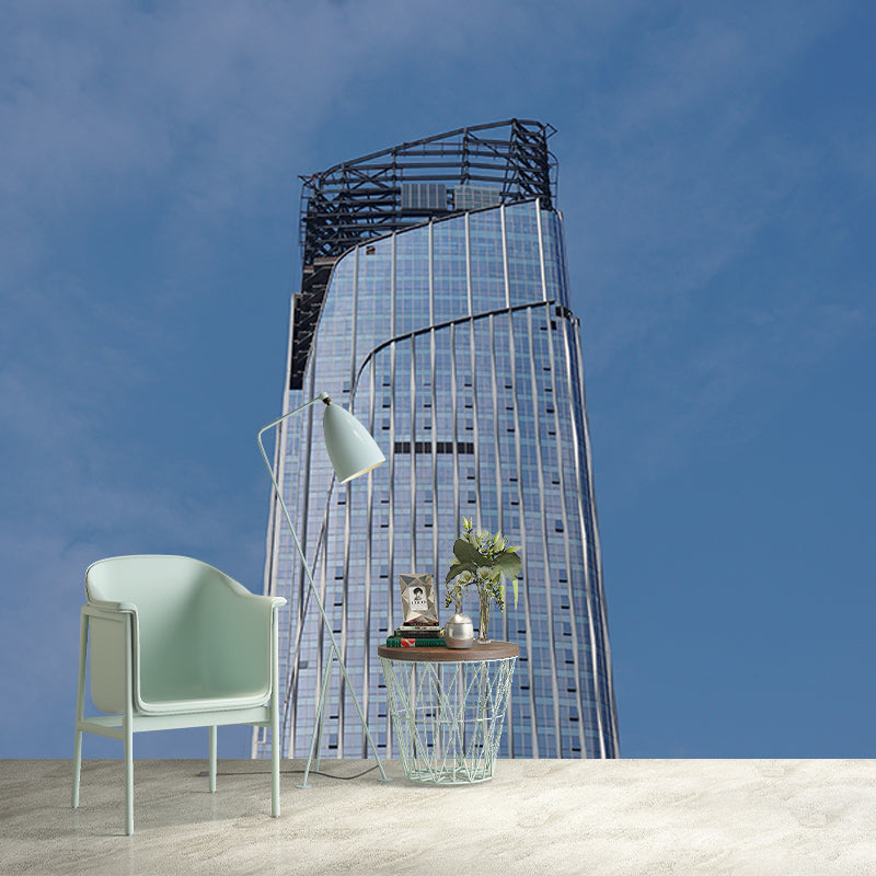 City Building Murals Waterproofing Wall Decor for Meeting Room, Custom Size Available