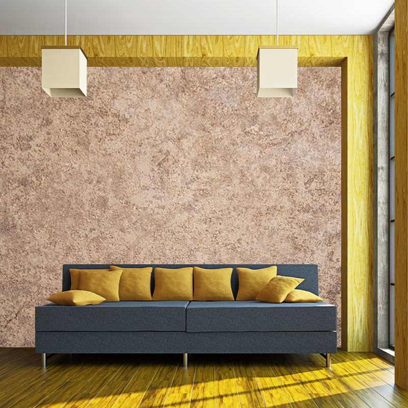 Rusted Steel Mural Decal Industrial Style Wall Covering for Living Room