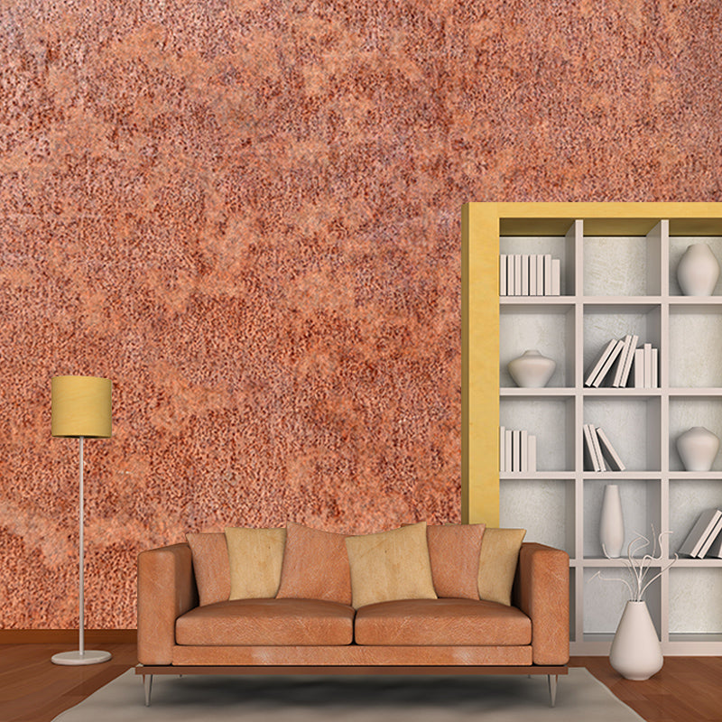 Rusted Steel Mural Decal Industrial Style Wall Covering for Living Room