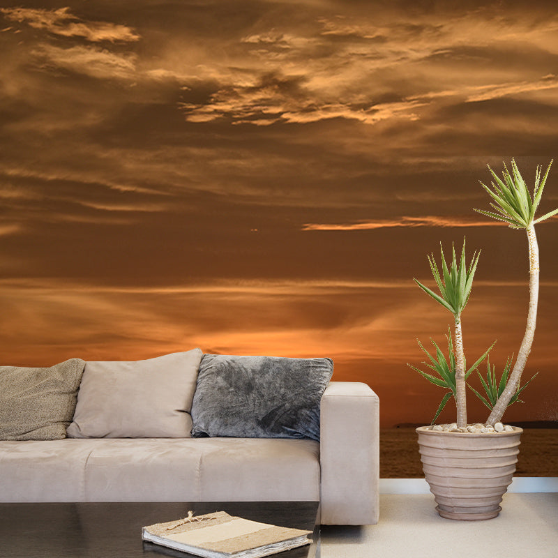 Sky and Cloud Mural Wallpaper for Resting Room Decor, Custom Size Available