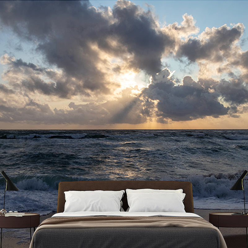 Beach Wall Murals for Guest Room Bathroom Moisture Resistant, Custom Size Available