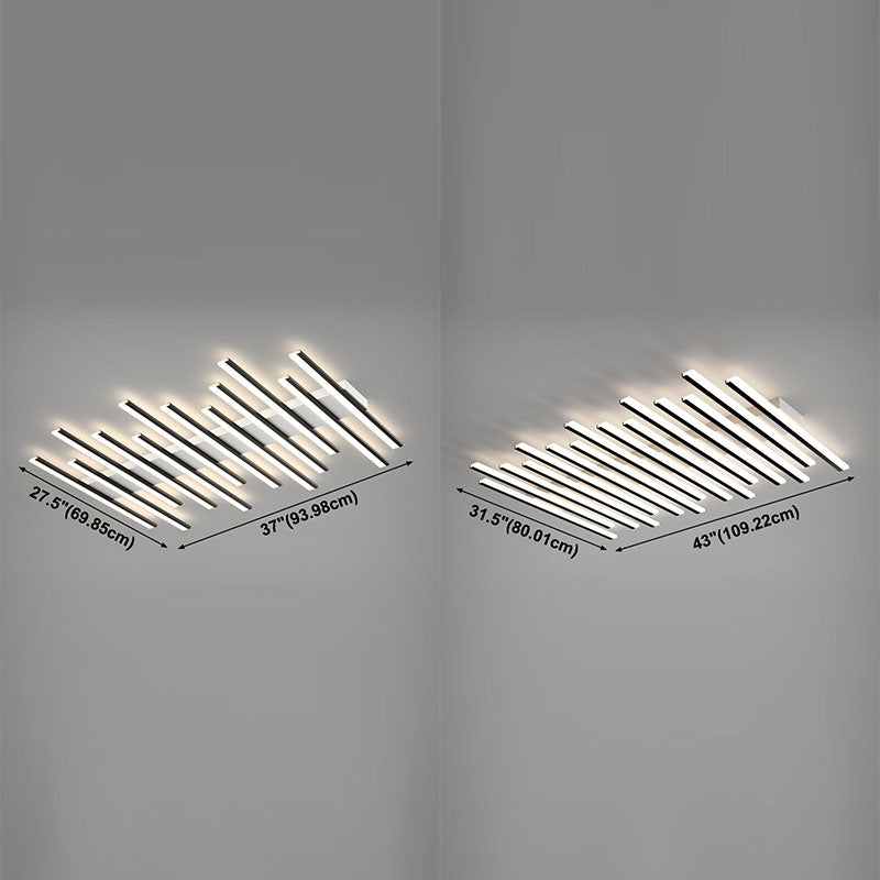 Contemporary Linear Flush Mount Lighting Led Flush Mount Ceiling Light Fixtures with Acrylic Shade