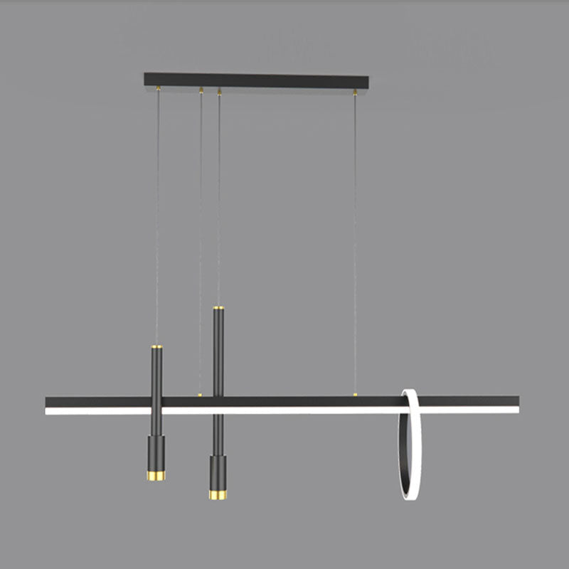 Modern Kitchen Pendant Lights Geometric Chandelier Lighting Fixtures with Acrylic Shade