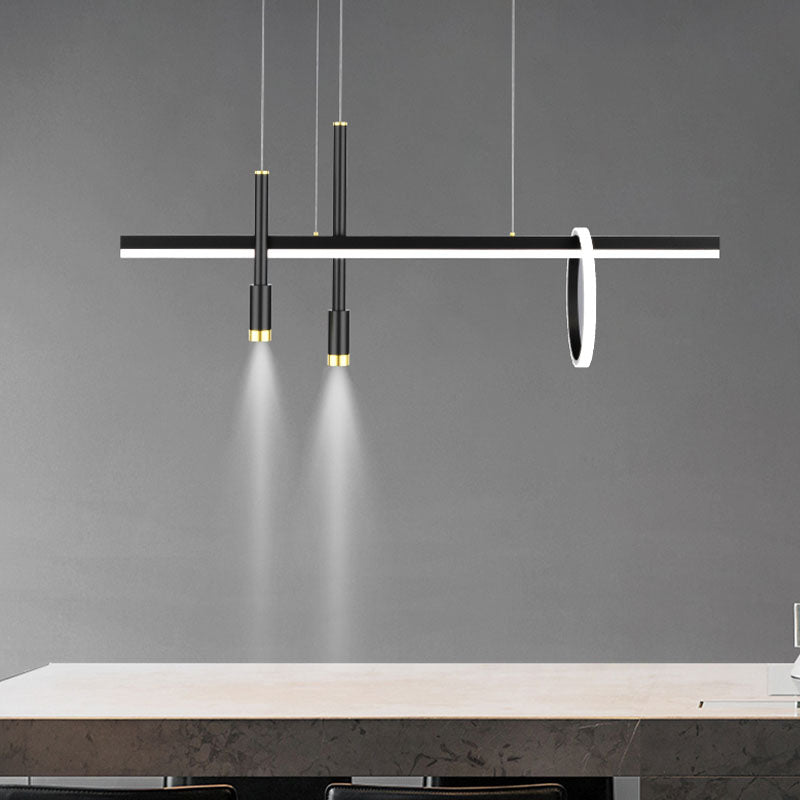 Modern Kitchen Pendant Lights Geometric Chandelier Lighting Fixtures with Acrylic Shade