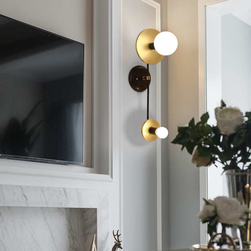 Lampade a parete a 2 luci a muro armato contemporaneo per soggiorno per soggiorno