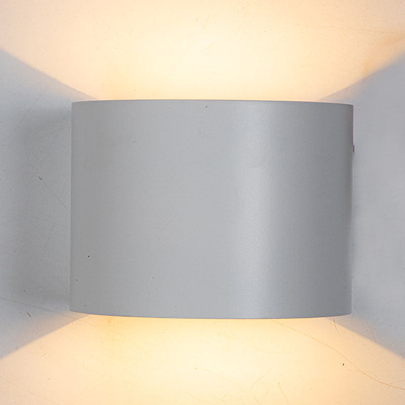 Lampada a parete da esterno a 2 luci moderne con parete in alluminio per giardino