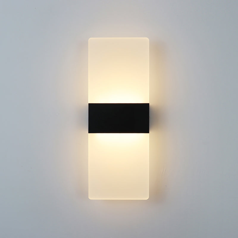Simple Rectangular Shade Wall Sconce Light, Acrylic Sconce Light Fixture for Bedroom