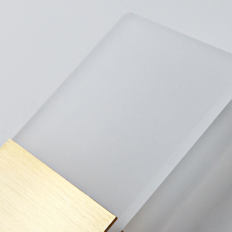 Simple Rectangular Shade Wall Sconce Light, Acrylic Sconce Light Fixture for Bedroom