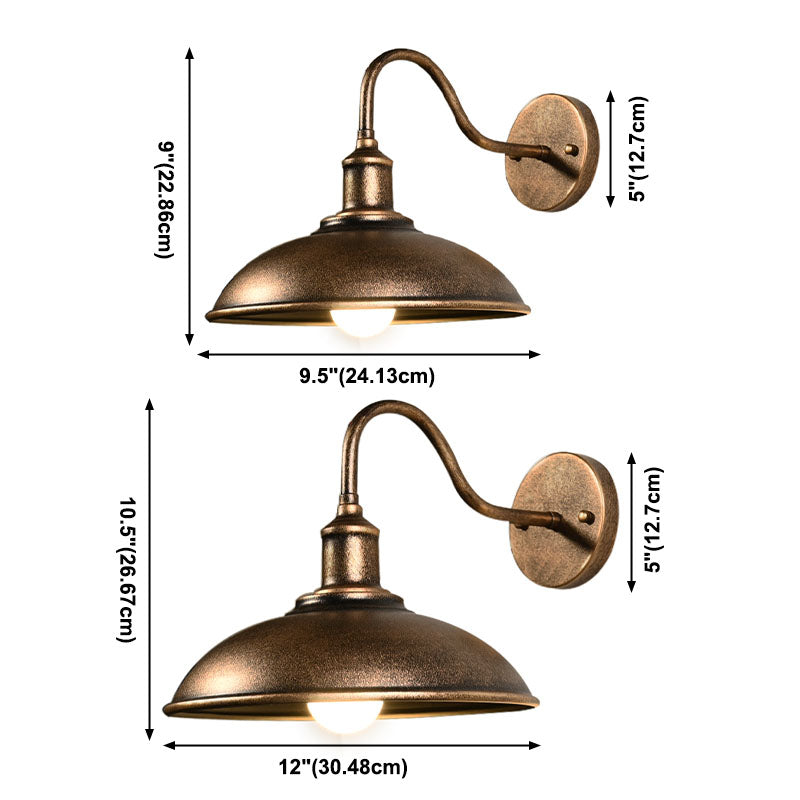 Antike Scheunen Schatten Wandleuchte, Metall 1-Licht-Leuchtenleuchte
