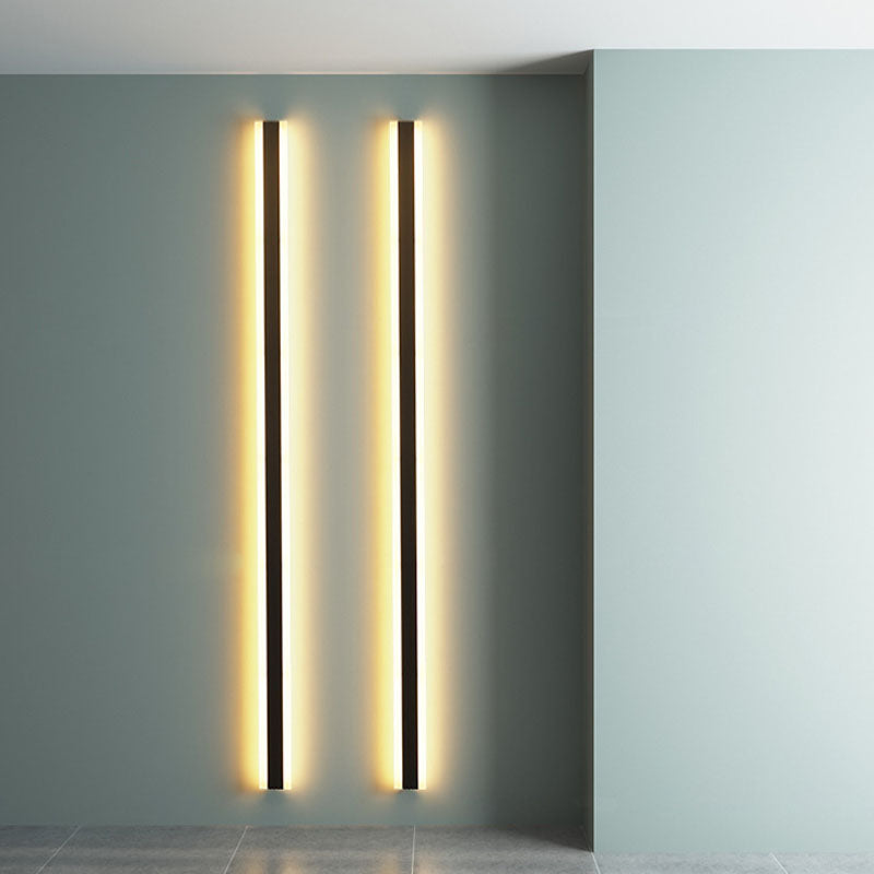 1-licht lineaire schaduwmuur SCONCE Moderne eenvoudige stijl wandverlichting in zwart