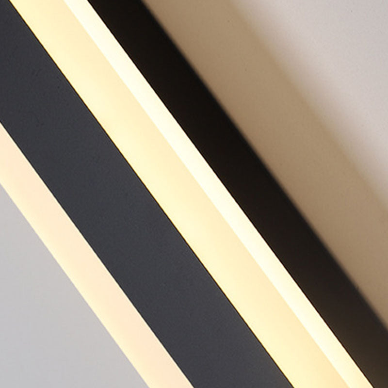 1-licht lineaire schaduwmuur SCONCE Moderne eenvoudige stijl wandverlichting in zwart