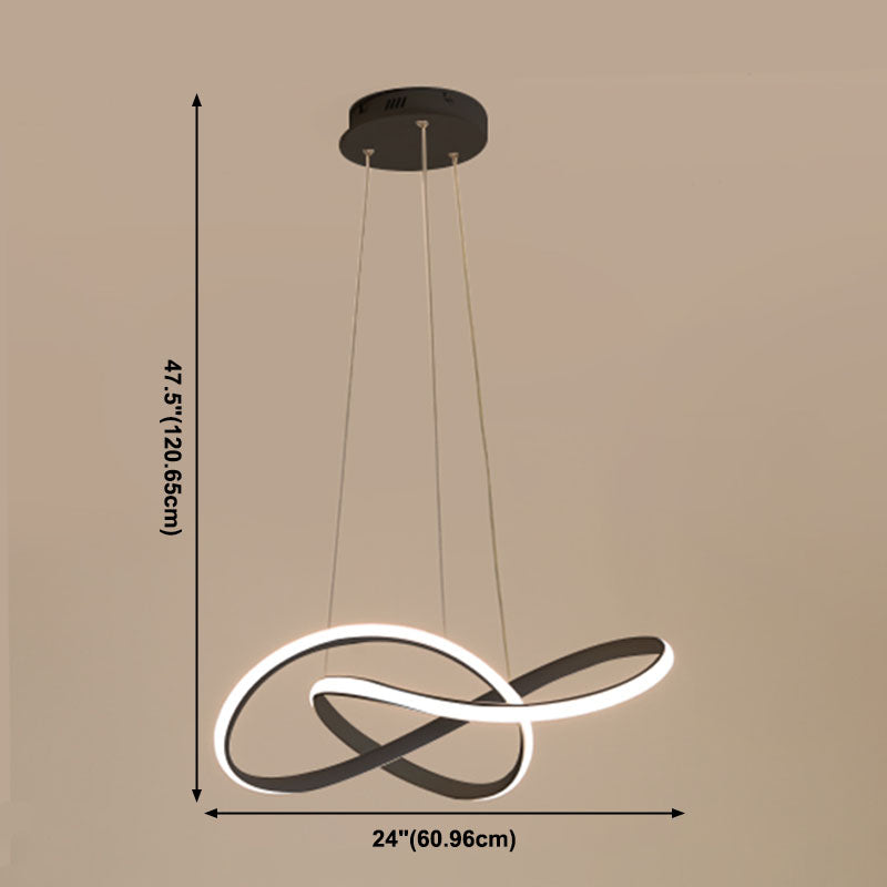 Moderner einfacher charakteristischer Stil LED Hängende Kronleuchterlicht für Esszimmerbars