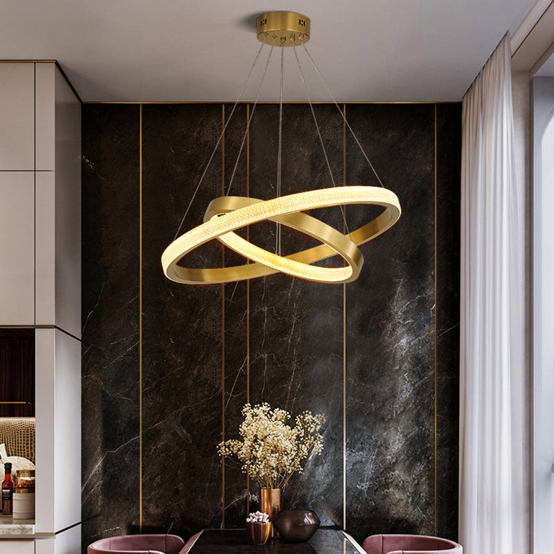 Moderner einfacher charakteristischer Stil LED Hängende Kronleuchter Licht für Wohnzimmer Esszimmertreppe