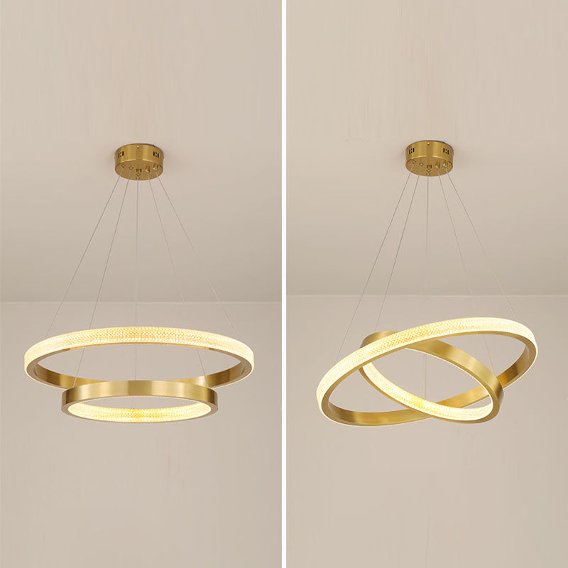 Moderner einfacher charakteristischer Stil LED Hängende Kronleuchter Licht für Wohnzimmer Esszimmertreppe