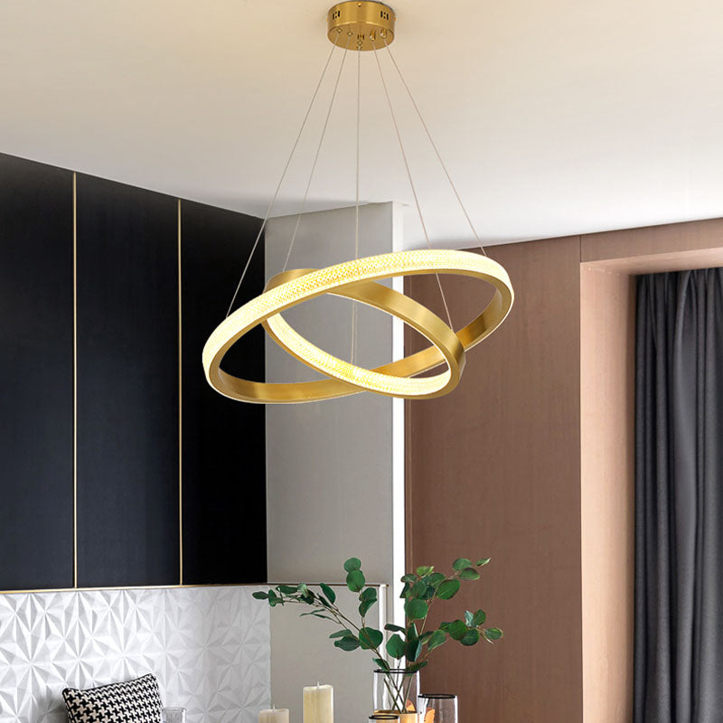 Moderner einfacher charakteristischer Stil LED Hängende Kronleuchter Licht für Wohnzimmer Esszimmertreppe