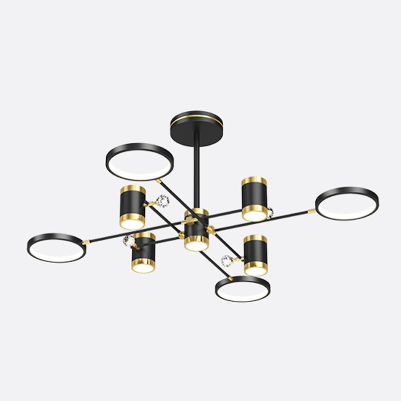 Nordic Light Luxus Einfacher moderner Stil LED -Anhänger Kronleuchter Licht für Wohnzimmer