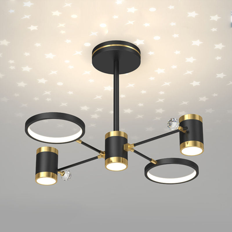 Nordic Light Luxus Einfacher moderner Stil LED -Anhänger Kronleuchter Licht für Wohnzimmer