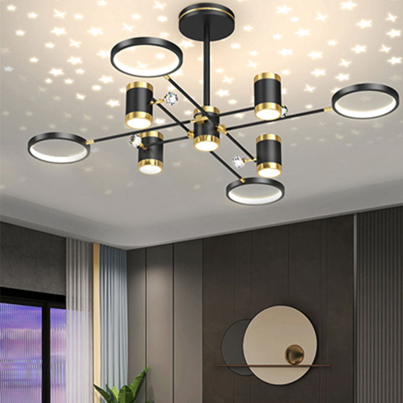 Nordic Light Luxus Einfacher moderner Stil LED -Anhänger Kronleuchter Licht für Wohnzimmer