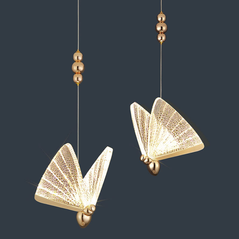 Moderner Butterfly Hängnisbeleuchtung Acryl Decke Anhängerlampe