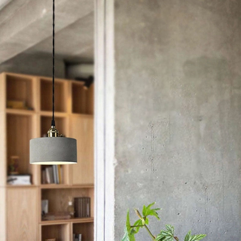 Geométrico Down Lighting Colgante de estilo moderno Cemento 1 Luz de luz Luz accesorios en gris