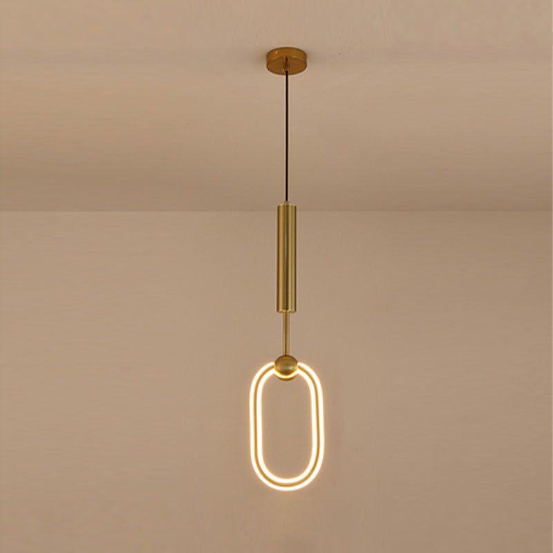 Iluminación colgante lineal minimalista, silicona de lujo colgante de silicona para sala de estar
