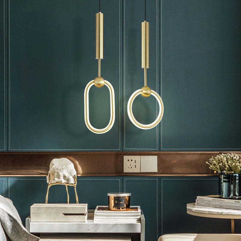 Iluminación colgante lineal minimalista, silicona de lujo colgante de silicona para sala de estar